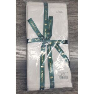 Waterford Linens Banbridge Pearl Napkins Table Linens Set of 6 White Floral NEW